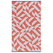 Arua beach towel, papaya & white & ultramarine, 100% cotton