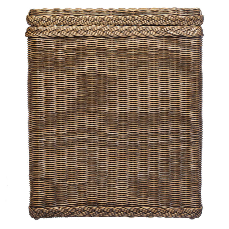 Wäschekorb Java Dunkelbraun, Rattan & 100% Baumwolle