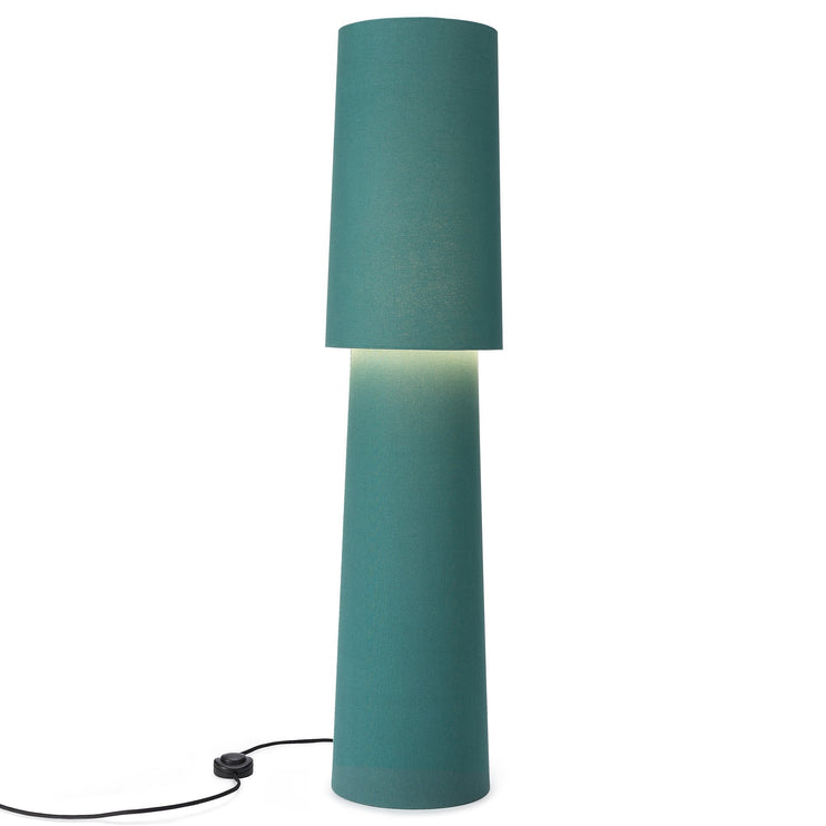 Stehlampe Kollur, Grüngrau, 100% Baumwolle & 100% Metall