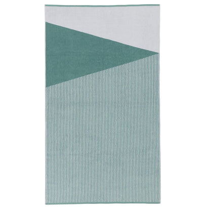 Lalin beach towel, aqua & white, 100% cotton
