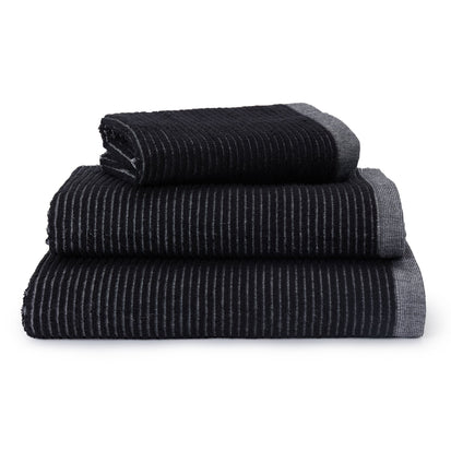 Louzela Bath Sheet black & white, 100% organic cotton