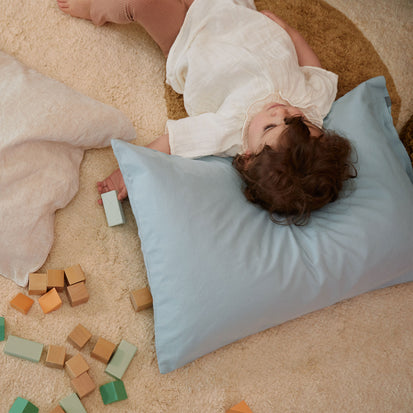 Leinen-Kinderbettwäsche Mafalda Mini [Helles Grüngrau]