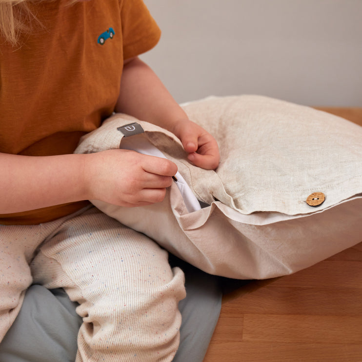 Leinen-Kinderbettwäsche Mafalda Mini [Natur]