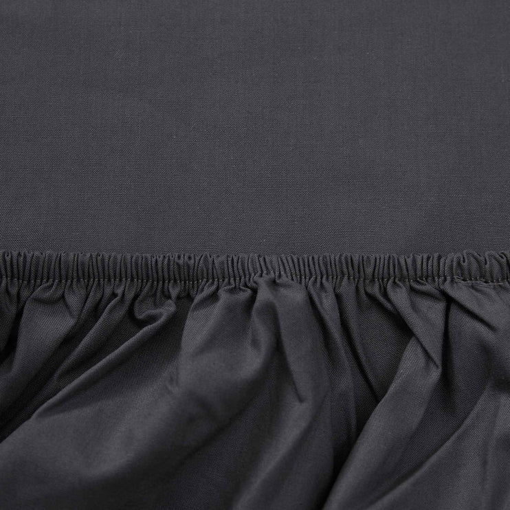 Perpignan Topper Fitted Sheet grey, 100% cotton | URBANARA fitted sheets