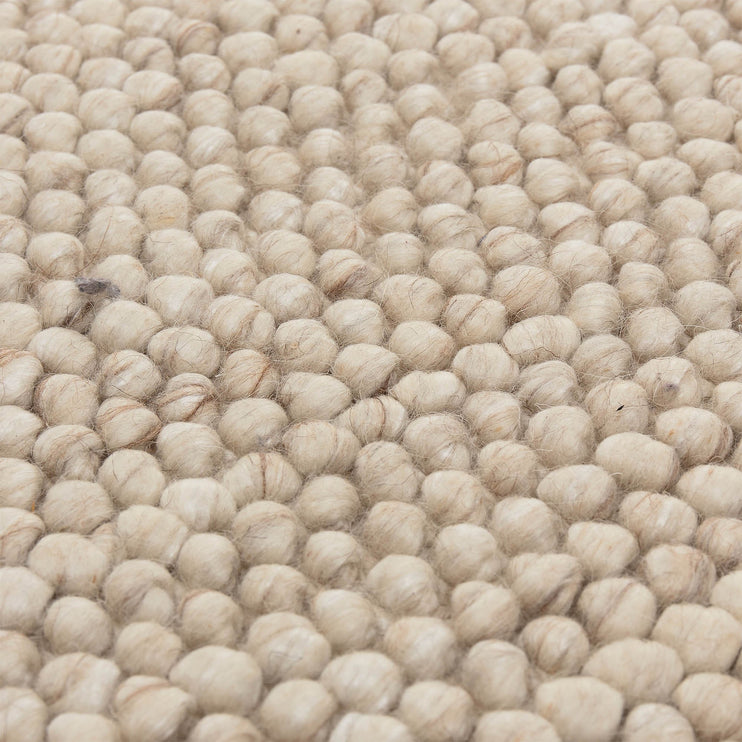 Wollteppich Ravi übergroß Naturweiß, 60% Wolle & 20% Viskose & 20% Baumwolle | Hochwertige Wohnaccessoires