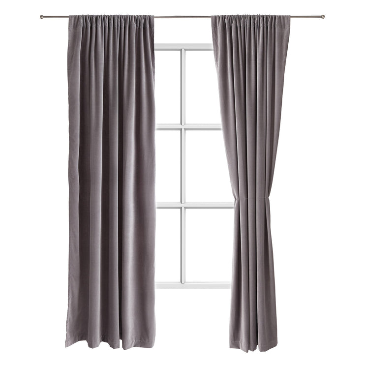 Samana Velvet Curtain grey, 100% cotton