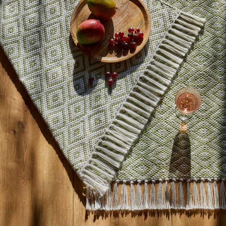 Outdoor-Teppich Barota [Zarte Limette & Weiß]
