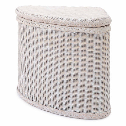 Java laundry basket, chalk white, 100% rattan