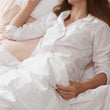 Alva Pyjama Shirt white & light pink, 100% organic cotton | URBANARA nightwear