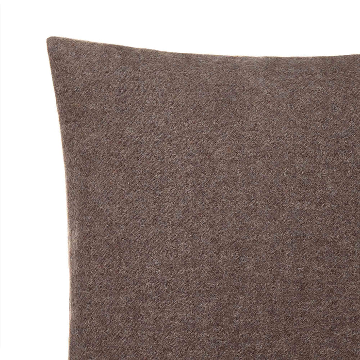 Arica cushion cover, brown melange, 100% baby alpaca wool | URBANARA cushion covers