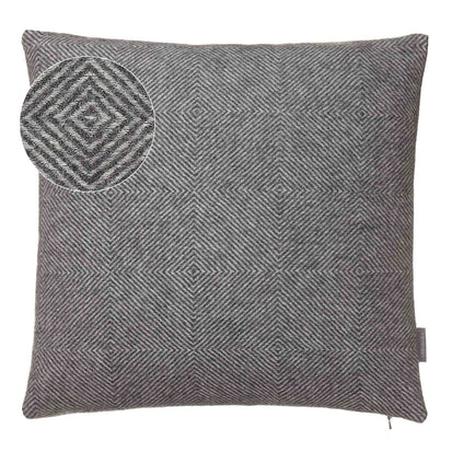 Alanga cushion cover, grey melange & off-white, 100% baby alpaca wool