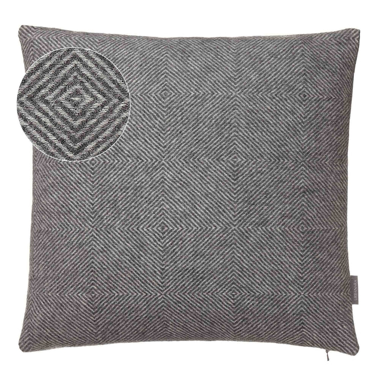 Alanga cushion cover, grey melange & off-white, 100% baby alpaca wool
