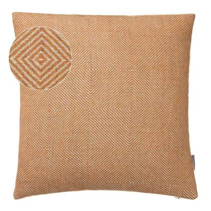 Alanga cushion cover, mustard & off-white, 100% baby alpaca wool
