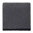 Alashan blanket, midnight blue & cream, 100% cashmere wool