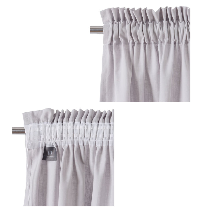 Vorhang Alegre Silbergrau, 100% Baumwolle | URBANARA Vorhänge & Gardinen