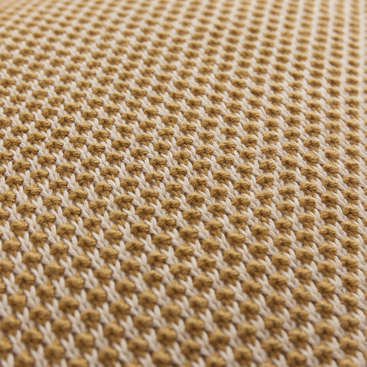 Alvor Cushion Cover mustard & off-white, 100% cotton | High quality homewares