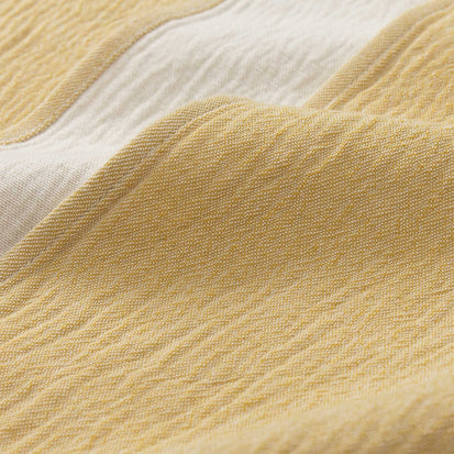 Anaba Blanket in mustard & natural white | Home & Living inspiration | URBANARA