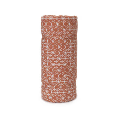 Ankisa Picnic Blanket terracotta & sage green & natural white, 100% cotton