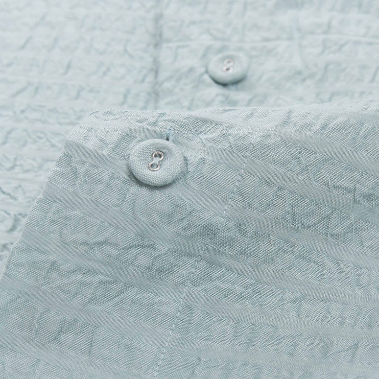 Ansei Bedding green grey, 100% cotton | URBANARA seersucker bedding