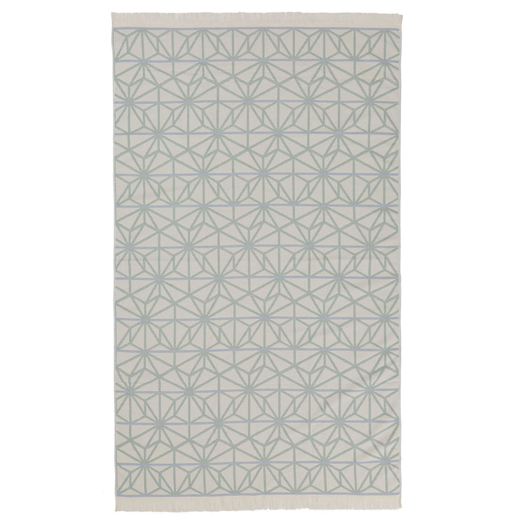 Arade Beach Towel natural white & light grey green & light grey blue, 100% cotton
