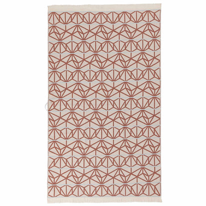 Arade beach towel, powder pink & cognac & ice blue, 100% cotton