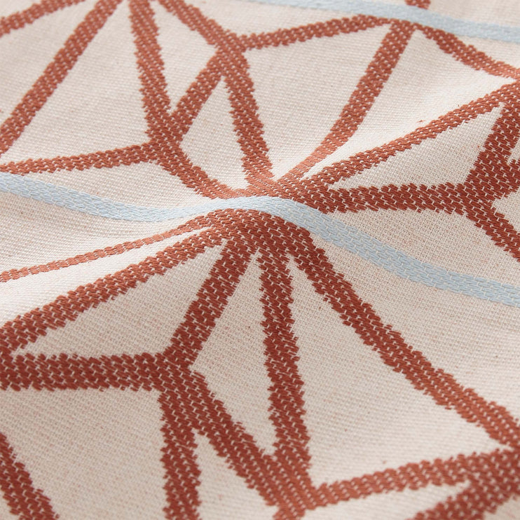 Arade beach towel, powder pink & cognac & ice blue, 100% cotton | URBANARA beach towels