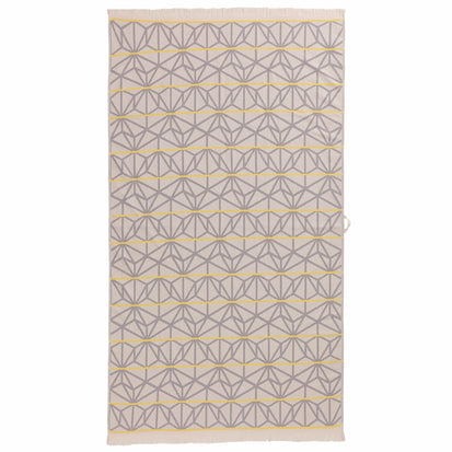 Arade beach towel, powder pink & grey & yellow, 100% cotton