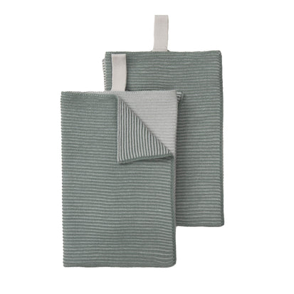 Geschirrtuch-Set Arcela Aloegrün & Elfenbein & Grüngrau, 100% Baumwolle