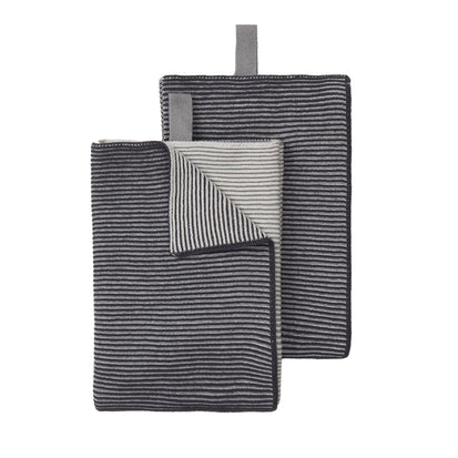 Geschirrtuch-Set Arcela Eierschale & Hellgrau & Dunkelgrau, 100% Baumwolle