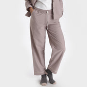 Arove pyjama, light mauve & natural white, 100% organic cotton