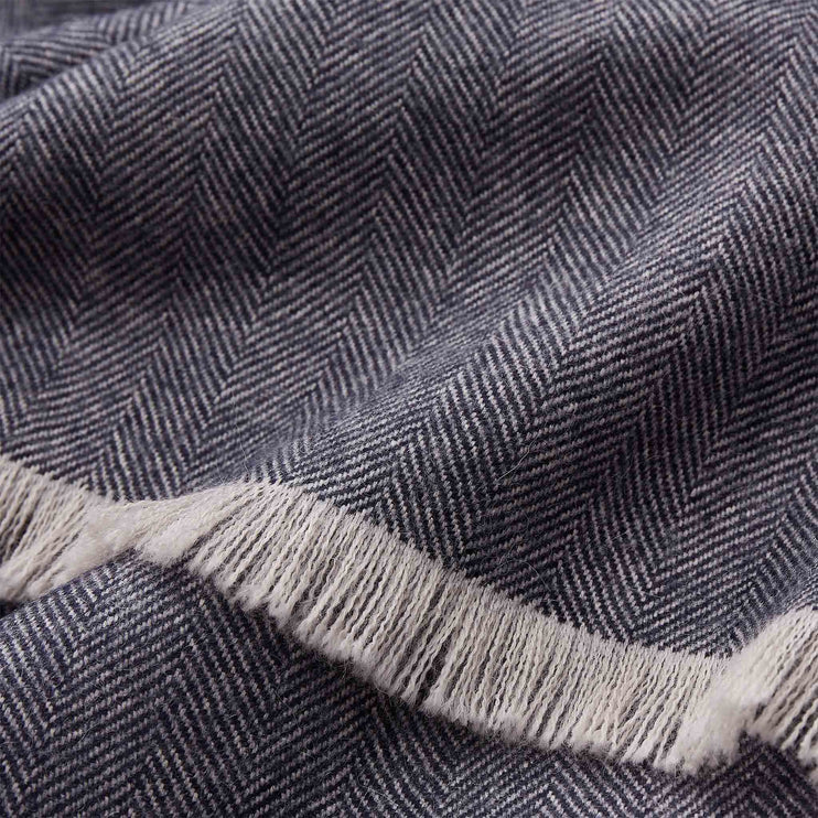 Alpakadecke Asare [Mitternachtsblau & Eierschale]