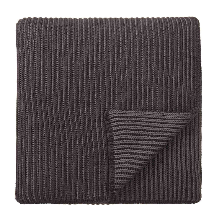 Azoia blanket, dark grey & grey, 100% organic cotton
