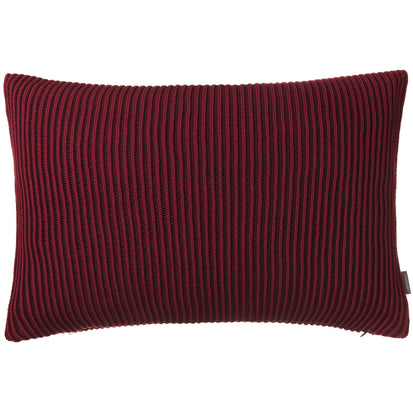 Azoia cushion cover, bordeaux red & dark red, 100% organic cotton