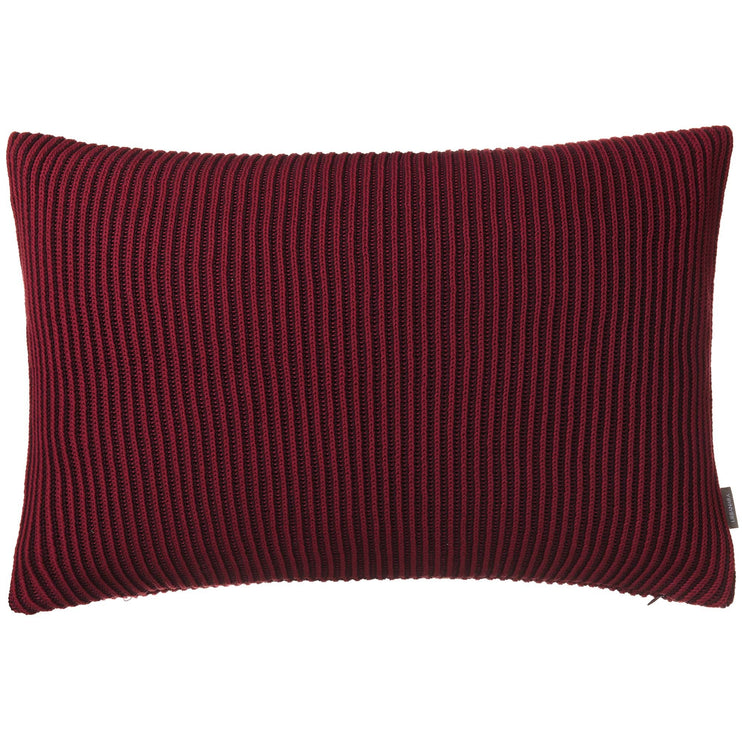 Azoia cushion cover, bordeaux red & dark red, 100% organic cotton