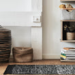 Ziller runner, black & natural white, 100% cotton | URBANARA runners