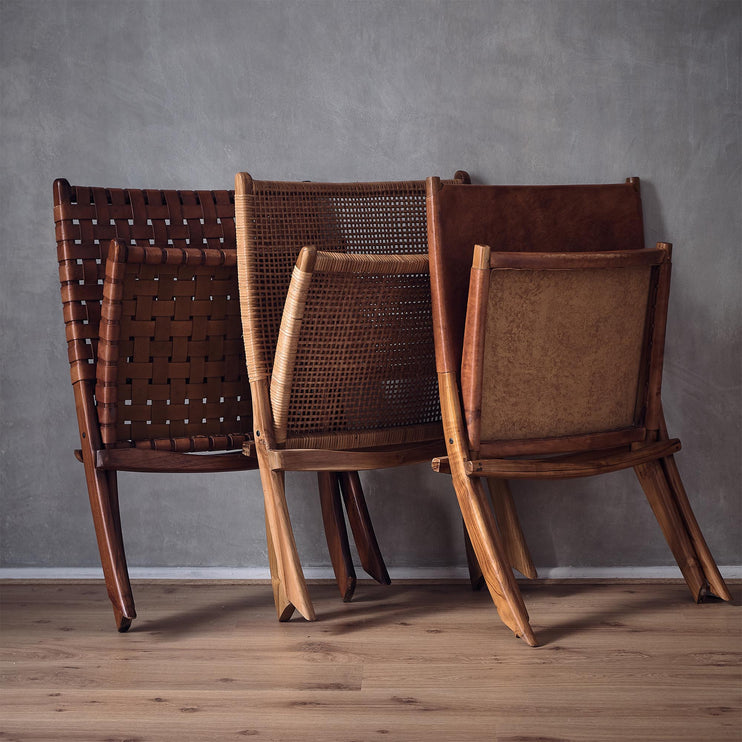 Rattan-Stuhl Bakaru Natur, 100% Rattan & 100% Teakholz | Hochwertige Wohnaccessoires