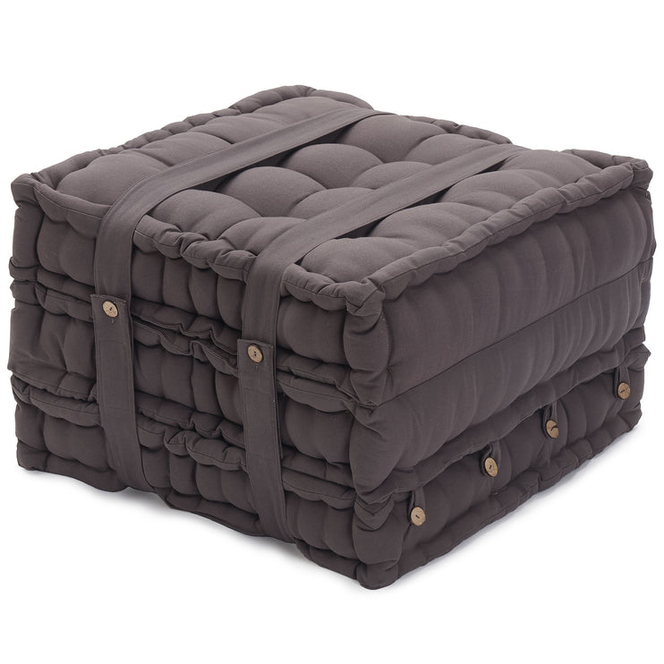 Bakoda Folding Mattress dark grey, 100% cotton
