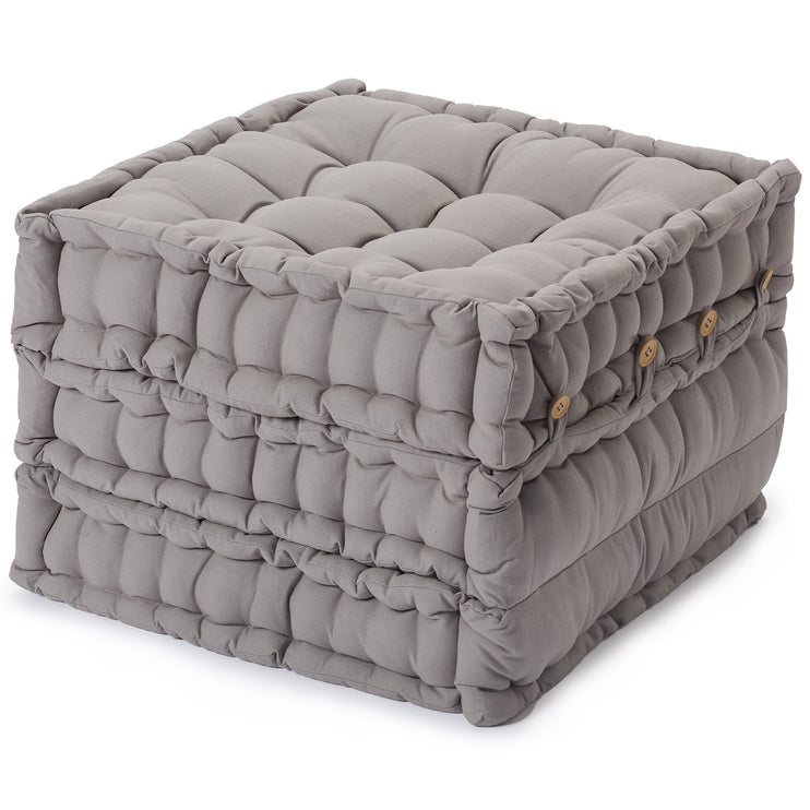 Bakoda Pouffe light grey, 100% cotton