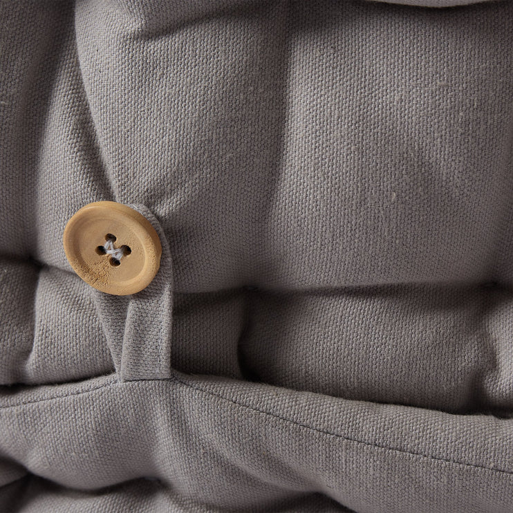 Bakoda Pouffe light grey, 100% cotton | Find the perfect stools & poufs