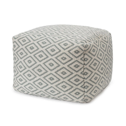 Bansa Pouffe green grey & white, 100% pet