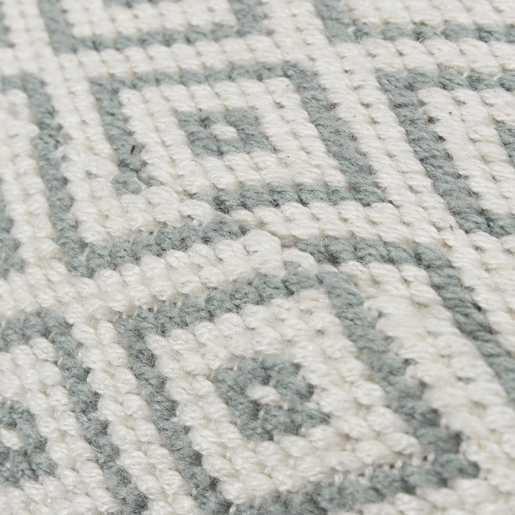 Bansa Pouffe green grey & white, 100% pet | High quality homewares