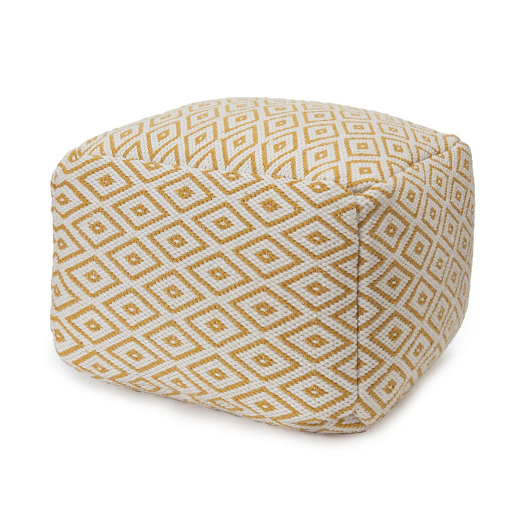 Bansa Pouffe mustard & white, 100% pet