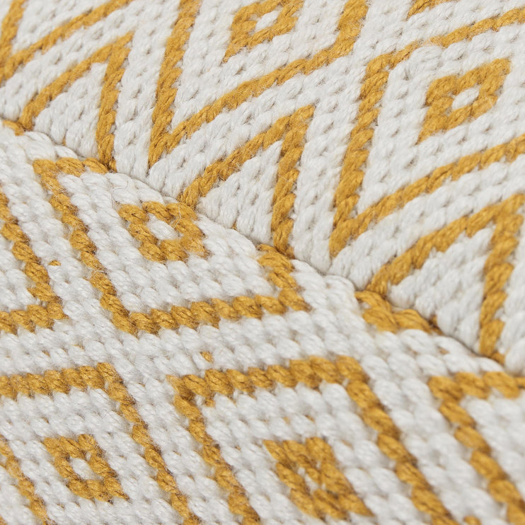 Bansa Pouffe mustard & white, 100% pet | High quality homewares