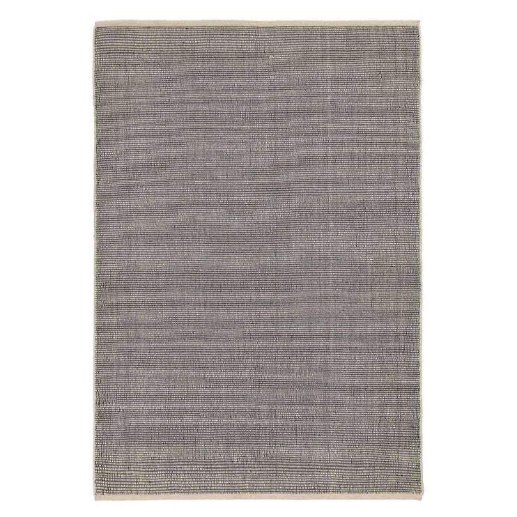 Basni rug, ivory & black, 70% wool & 30% cotton | URBANARA wool rugs