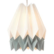 Belia pendant lamp, ivory & aloe green & natural white, 100% paper | URBANARA pendant lamps
