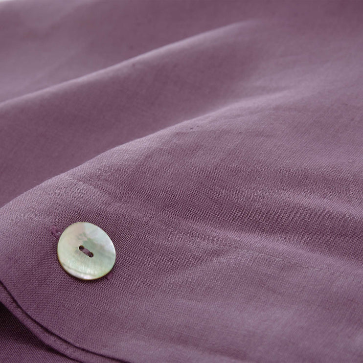 Bellvis Pillowcase Linen aubergine, 100% linen | URBANARA linen bedding