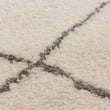 Beni Runner natural white & charcoal melange, 100% wool | URBANARA runners