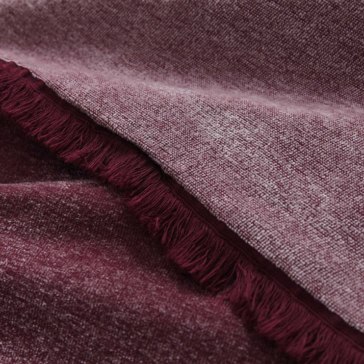 Calcada bedspread, bordeaux red & white, 60% cotton & 40% acrylic | URBANARA bedspreads & quilts