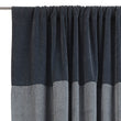 Calcada curtain teal & white, 60% cotton & 40% acrylic | URBANARA curtains