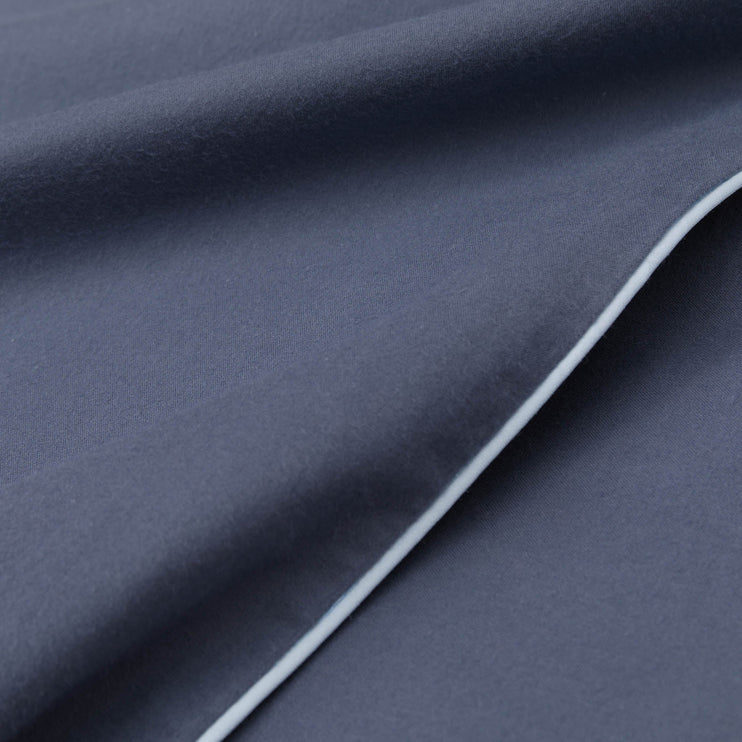 Feine Flanell-Bettwäsche Cambra [Dunkles Graublau & Nebelblau]